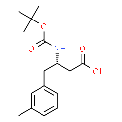 ChemSpider 2D Image | (S)-3-((tert-butoxycarbonyl)amino)-4-(m-tolyl)butanoic acid | C16H23NO4
