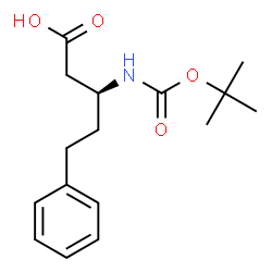 ChemSpider 2D Image | (S)-3-(Boc-amino)-5-phenylpentanoic acid | C16H23NO4