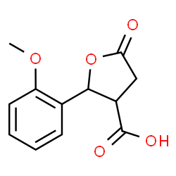 ChemSpider 2D Image | 2-(2-Methoxyphenyl)-5-oxotetrahydro-3-furancarboxylic acid | C12H12O5
