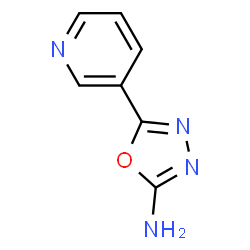ChemSpider 2D Image | 5-pyridin-3-yl-1,3,4-oxadiazol-2-amine | C7H6N4O