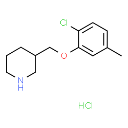 ChemSpider 2D Image | 3-[(2-chloro-5-methylphenoxy)methyl]piperidine hydrochloride | C13H19Cl2NO