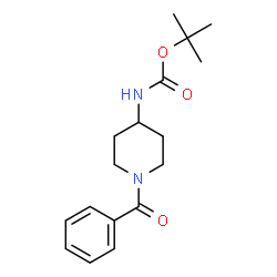 ChemSpider 2D Image | tert-butyl N-(1-benzoylpiperidin-4-yl)carbamate | C17H24N2O3