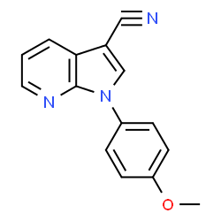 ChemSpider 2D Image | 1-(4-methoxyphenyl)pyrrolo[2,3-b]pyridine-3-carbonitrile | C15H11N3O