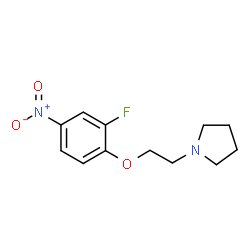 ChemSpider 2D Image | 1-[2-(2-Fluoro-4-nitrophenoxy)ethyl]pyrrolidine | C12H15FN2O3