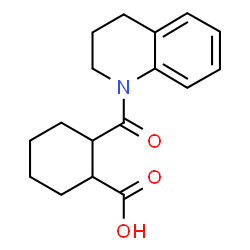 ChemSpider 2D Image | 2-(3,4-Dihydro-1(2H)-quinolinylcarbonyl)cyclohexanecarboxylic acid | C17H21NO3