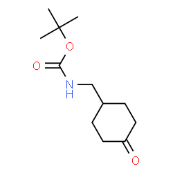 ChemSpider 2D Image | tert-Butyl ((4-oxocyclohexyl)methyl)carbamate | C12H21NO3