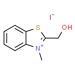 ChemSpider 2D Image | 2-(Hydroxymethyl)-3-methyl-1,3-benzothiazol-3-ium iodide | C9H10INOS