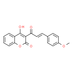 ChemSpider 2D Image | (E)-4-Hydroxy-3-(3-(4-methoxyphenyl)acryloyl)-2H-chromen-2-one | C19H14O5