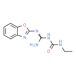 ChemSpider 2D Image | 1-[N'-(1,3-Benzoxazol-2-yl)carbamimidoyl]-3-ethylurea | C11H13N5O2