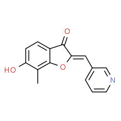ChemSpider 2D Image | (2Z)-6-Hydroxy-7-methyl-2-(3-pyridinylmethylene)-1-benzofuran-3(2H)-one | C15H11NO3