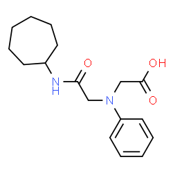 ChemSpider 2D Image | Glycine, N-[2-(cycloheptylamino)-2-oxoethyl]-N-phenyl- | C17H24N2O3