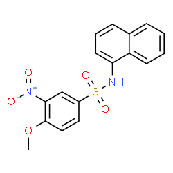 ChemSpider 2D Image | 4-Methoxy-N-(1-naphthyl)-3-nitrobenzenesulfonamide | C17H14N2O5S