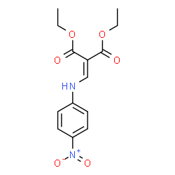 ChemSpider 2D Image | Diethyl {[(4-nitrophenyl)amino]methylene}malonate | C14H16N2O6
