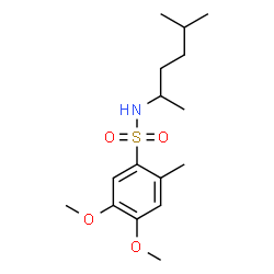 ChemSpider 2D Image | 4,5-Dimethoxy-2-methyl-N-(5-methyl-2-hexanyl)benzenesulfonamide | C16H27NO4S