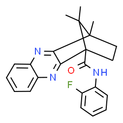 ChemSpider 2D Image | N-(2-Fluorophenyl)-12,15,15-trimethyl-3,10-diazatetracyclo[10.2.1.0~2,11~.0~4,9~]pentadeca-2,4,6,8,10-pentaene-1-carboxamide | C23H22FN3O