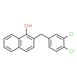 ChemSpider 2D Image | 2-(3,4-Dichlorobenzyl)-1-naphthol | C17H12Cl2O