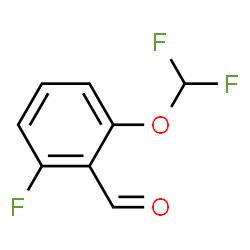 ChemSpider 2D Image | 2-(Difluoromethoxy)-6-fluorobenzaldehyde | C8H5F3O2