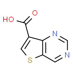 ChemSpider 2D Image | Thieno[3,2-d]pyrimidine-7-carboxylic acid | C7H4N2O2S