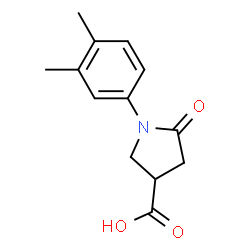 ChemSpider 2D Image | 1-(3,4-Dimethylphenyl)-2-oxopyrrolidine-4-carboxylic acid | C13H15NO3