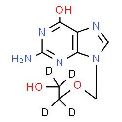 ChemSpider 2D Image | ACYCLOVIR-D4 | C8H7D4N5O3