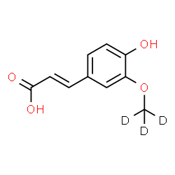 ChemSpider 2D Image | 4-HYDROXY-3-METHOXY-D3-CINNAMIC ACID | C10H7D3O4