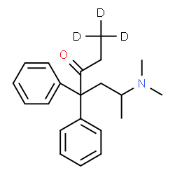 ChemSpider 2D Image | 6-(Dimethylamino)-4,4-diphenyl-3-(1,1,1-~2~H_3_)heptanone | C21H24D3NO