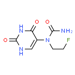 ChemSpider 2D Image | 1-(2,4-Dioxo-1,2,3,4-tetrahydro-5-pyrimidinyl)-1-(2-fluoroethyl)urea | C7H9FN4O3