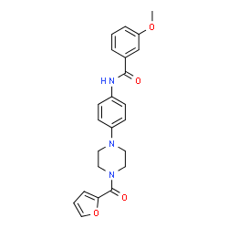 ChemSpider 2D Image | N-{4-[4-(2-Furoyl)-1-piperazinyl]phenyl}-3-methoxybenzamide | C23H23N3O4
