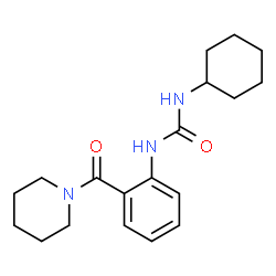 ChemSpider 2D Image | 1-Cyclohexyl-3-[2-(1-piperidinylcarbonyl)phenyl]urea | C19H27N3O2