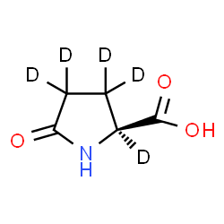 ChemSpider 2D Image | 5-Oxo-L-(2,3,3,4,4-~2~H_5_)proline | C5H2D5NO3
