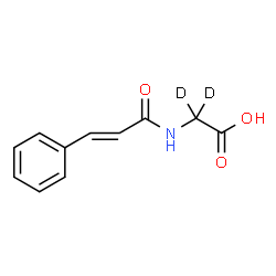 ChemSpider 2D Image | N-[(2E)-3-Phenyl-2-propenoyl](2,2-~2~H_2_)glycine | C11H9D2NO3