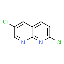 ChemSpider 2D Image | 2,6-Dichloro-1,8-naphthyridine | C8H4Cl2N2