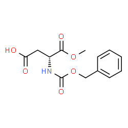 ChemSpider 2D Image | (3R)-3-{[(Benzyloxy)carbonyl]amino}-4-methoxy-4-oxobutanoic acid | C13H15NO6