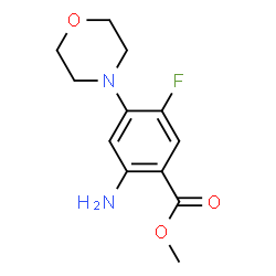 ChemSpider 2D Image | methyl 2-amino-5-fluoro-4-morpholinobenzoate | C12H15FN2O3