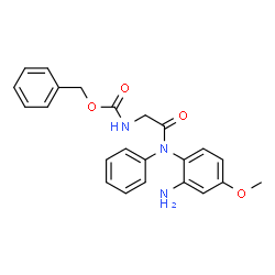 ChemSpider 2D Image | BENZYL N-{[(2-AMINO-4-METHOXYPHENYL)(PHENYL)CARBAMOYL]METHYL}CARBAMATE | C23H23N3O4
