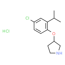 ChemSpider 2D Image | 3-(4-Chloro-2-isopropylphenoxy)pyrrolidine hydrochloride | C13H19Cl2NO