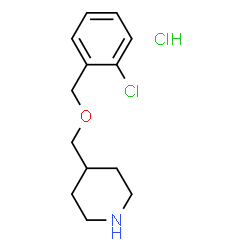ChemSpider 2D Image | 4-{[(2-Chlorobenzyl)oxy]methyl}piperidine hydrochloride (1:1) | C13H19Cl2NO