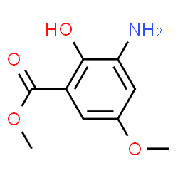 ChemSpider 2D Image | Methyl 3-amino-2-hydroxy-5-methoxybenzoate | C9H11NO4