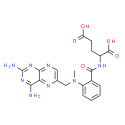 ChemSpider 2D Image | N-(2-{[(2,4-Diamino-6-pteridinyl)methyl](methyl)amino}benzoyl)glutamic acid | C20H22N8O5