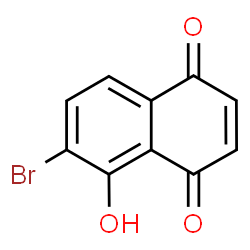ChemSpider 2D Image | 6-Bromo-5-hydroxy-1,4-naphthoquinone | C10H5BrO3