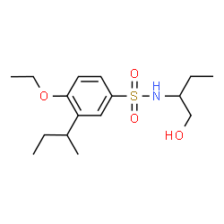 ChemSpider 2D Image | 3-sec-Butyl-4-ethoxy-N-(1-hydroxy-2-butanyl)benzenesulfonamide | C16H27NO4S