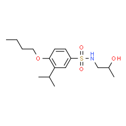 ChemSpider 2D Image | 4-Butoxy-N-(2-hydroxypropyl)-3-isopropylbenzenesulfonamide | C16H27NO4S