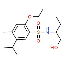 ChemSpider 2D Image | 2-Ethoxy-N-(1-hydroxy-2-butanyl)-5-isopropyl-4-methylbenzenesulfonamide | C16H27NO4S
