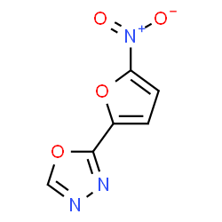 ChemSpider 2D Image | 2-(5-Nitro-2-furyl)-1,3,4-oxadiazole | C6H3N3O4