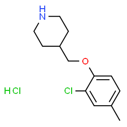 ChemSpider 2D Image | 4-[(2-Chloro-4-methylphenoxy)methyl]piperidine hydrochloride (1:1) | C13H19Cl2NO