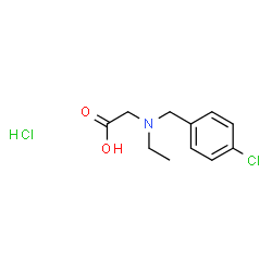 ChemSpider 2D Image | N-(4-Chlorobenzyl)-N-ethylglycine hydrochloride (1:1) | C11H15Cl2NO2