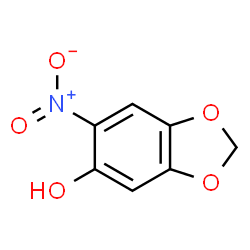 ChemSpider 2D Image | 6-Nitro-1,3-benzodioxol-5-ol | C7H5NO5
