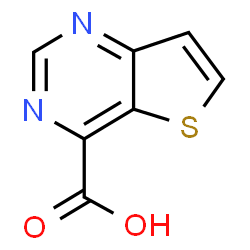ChemSpider 2D Image | Thieno[3,2-d]pyrimidine-4-carboxylic acid | C7H4N2O2S