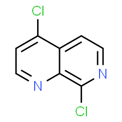 ChemSpider 2D Image | 4,8-Dichloro-1,7-naphthyridine | C8H4Cl2N2