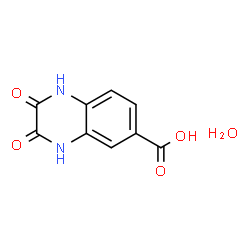 ChemSpider 2D Image | 2,3-dioxo-1,4-dihydroquinoxaline-6-carboxylic acid hydrate | C9H8N2O5
